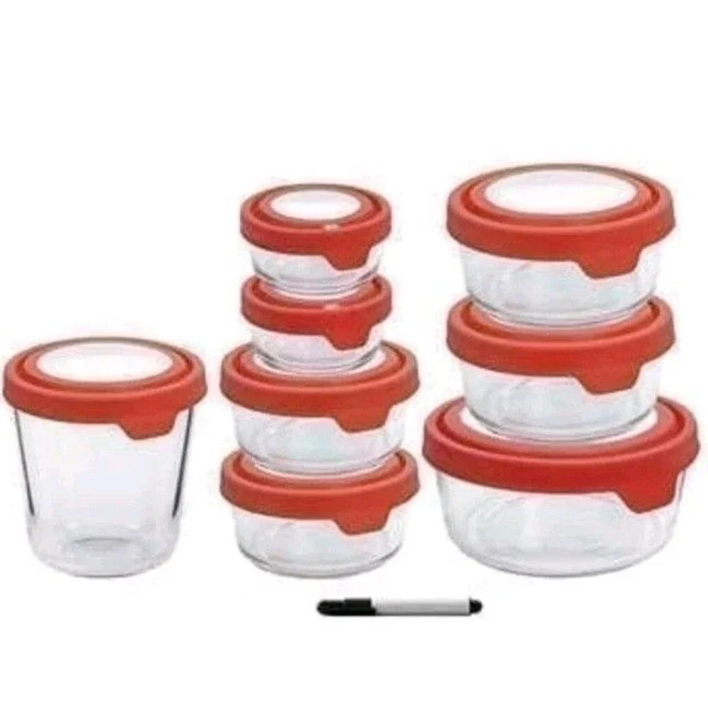 Anchor Hocking TrueSeal Glass Food Storage, Set of 16